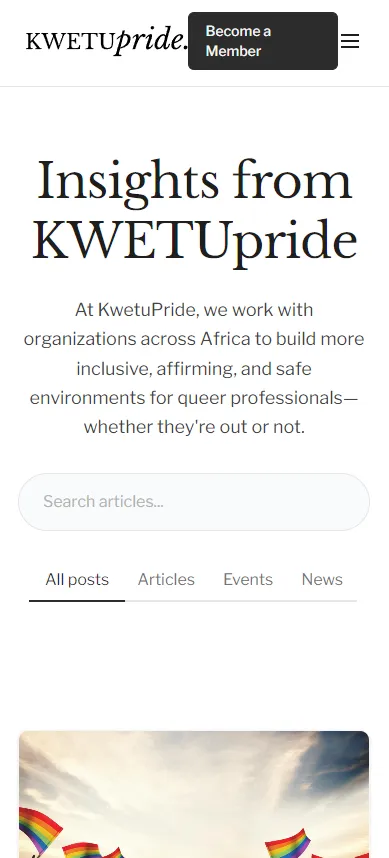 KWETU Pride mobile page: Insights from KWETUpride