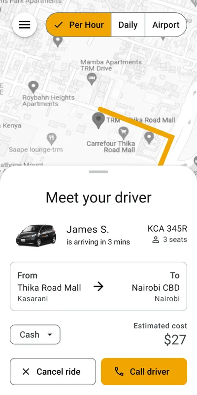 CarNayo: meet your driver, with the trip details