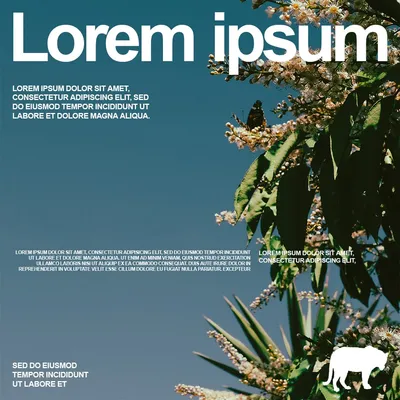 Smaller version of the 'Lorem ipsum' tree poster